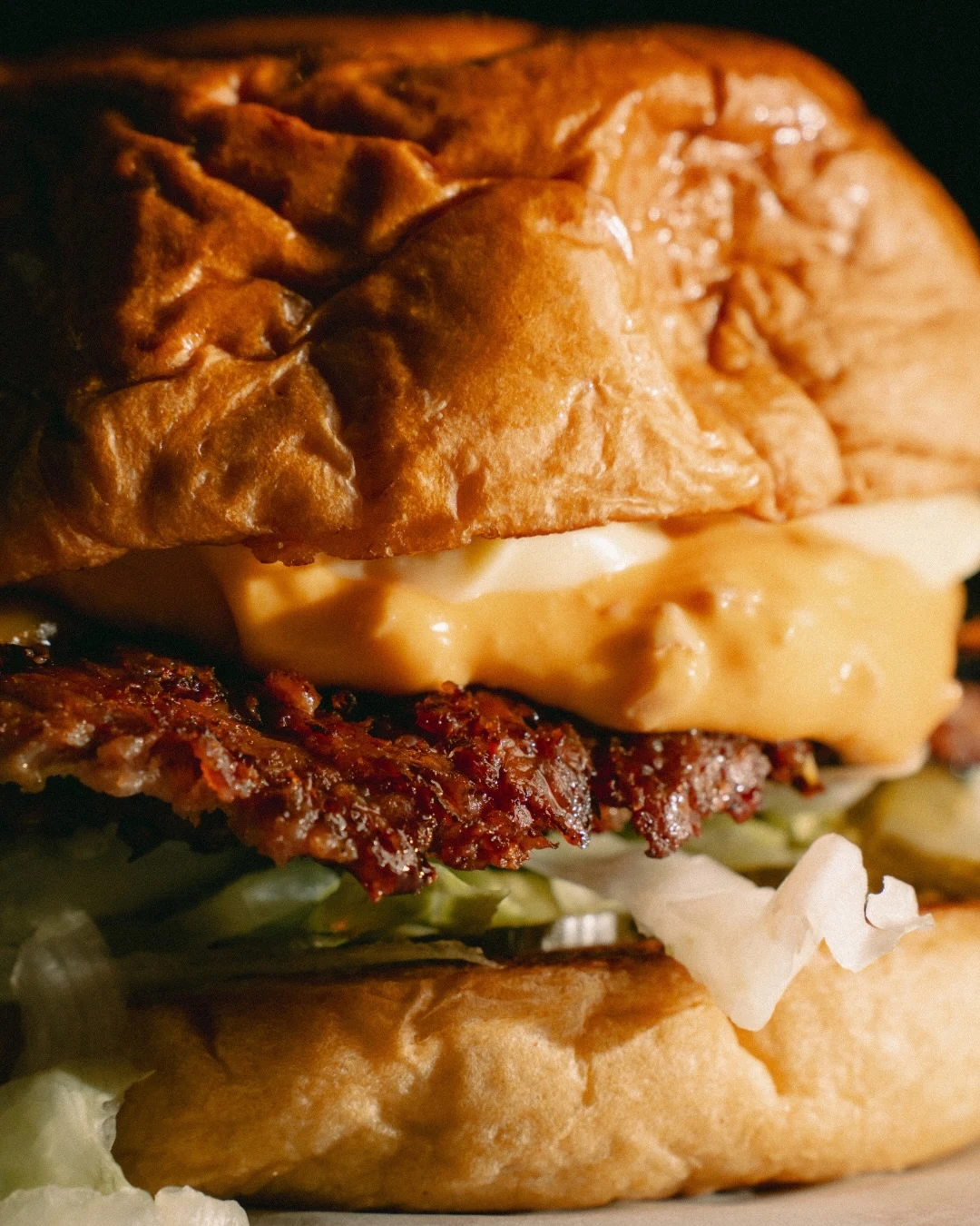 Hanky Panky smashed burger with melted cheese